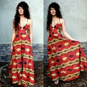 SALE Zhen Nymph Bold Printed Maxi Dress